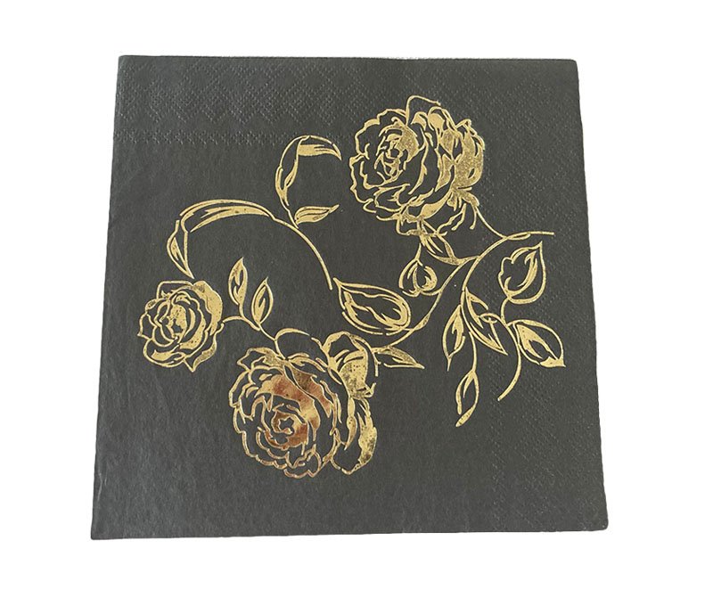 Dinner Napkin with Gold Foil StampedFDN